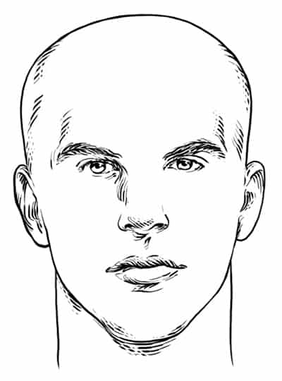 Heart Face Shape - Men