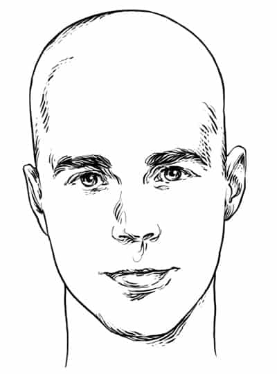 Triangle Face Shape - Men